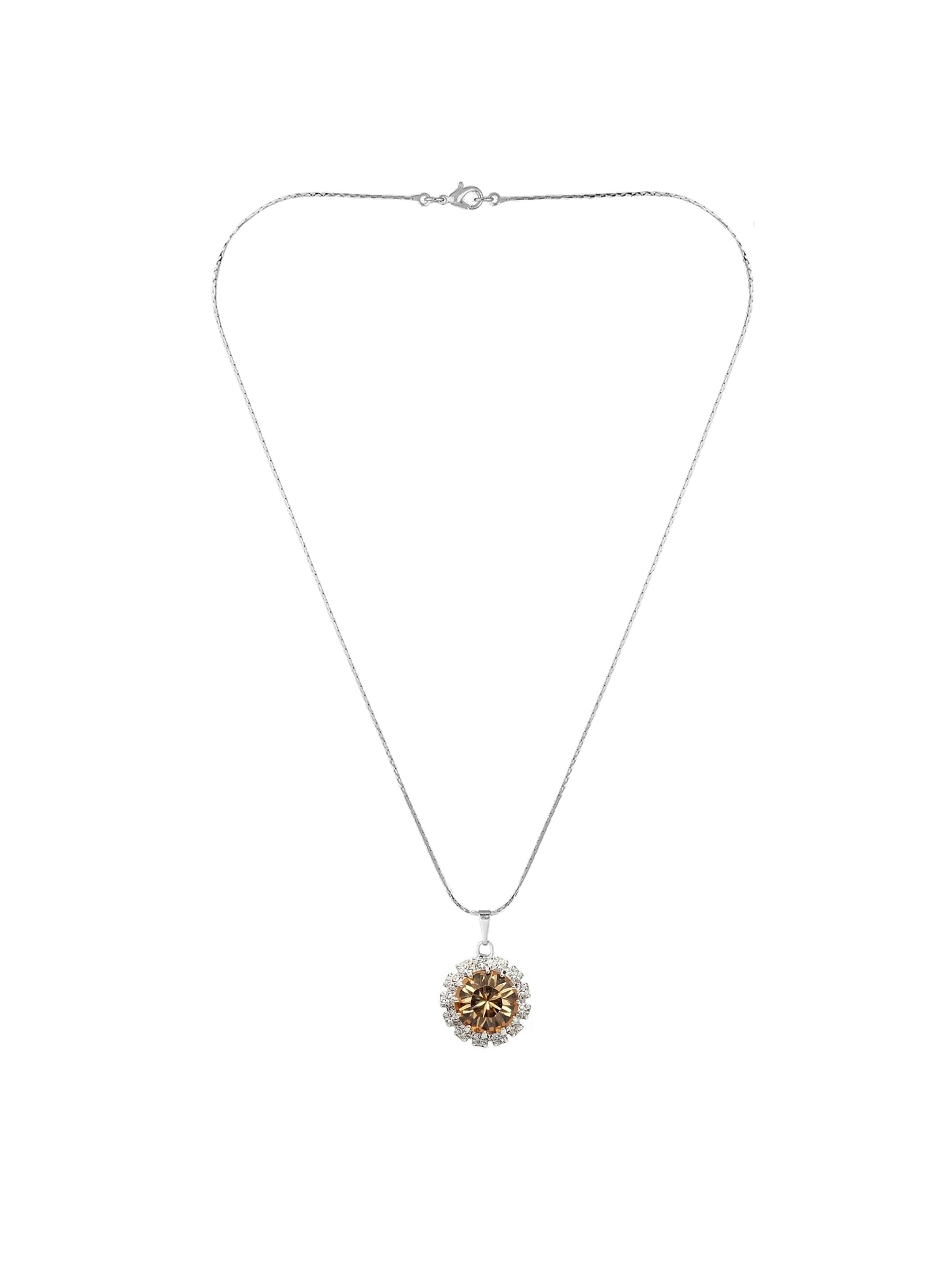 EXCLUSIVE EDITION Řetízek 'Saton adorned with Swarovski crystals' – hnědá
