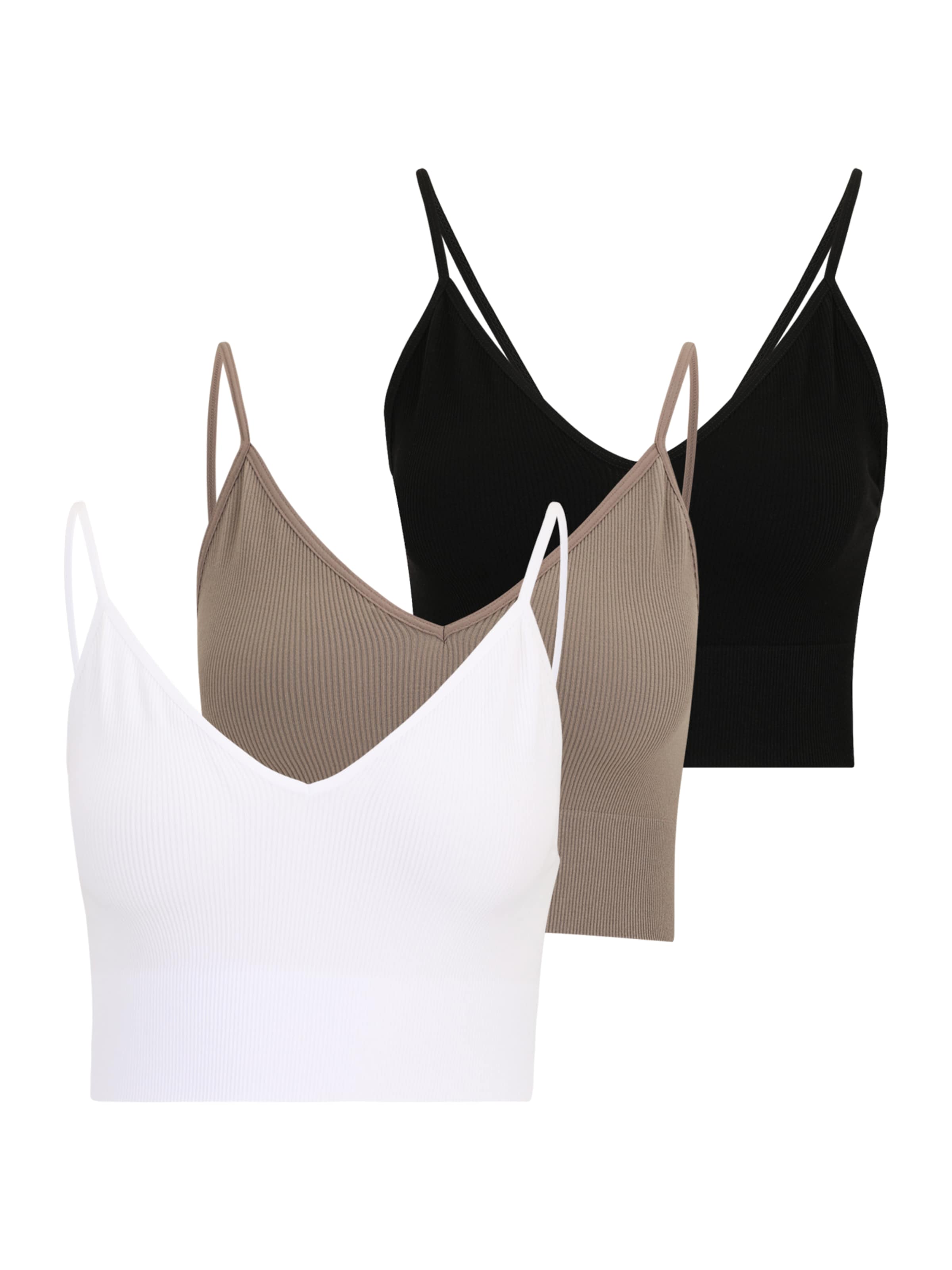 ONLY Carmakoma Bralette Bra 'CARVICKY' in Brown: front