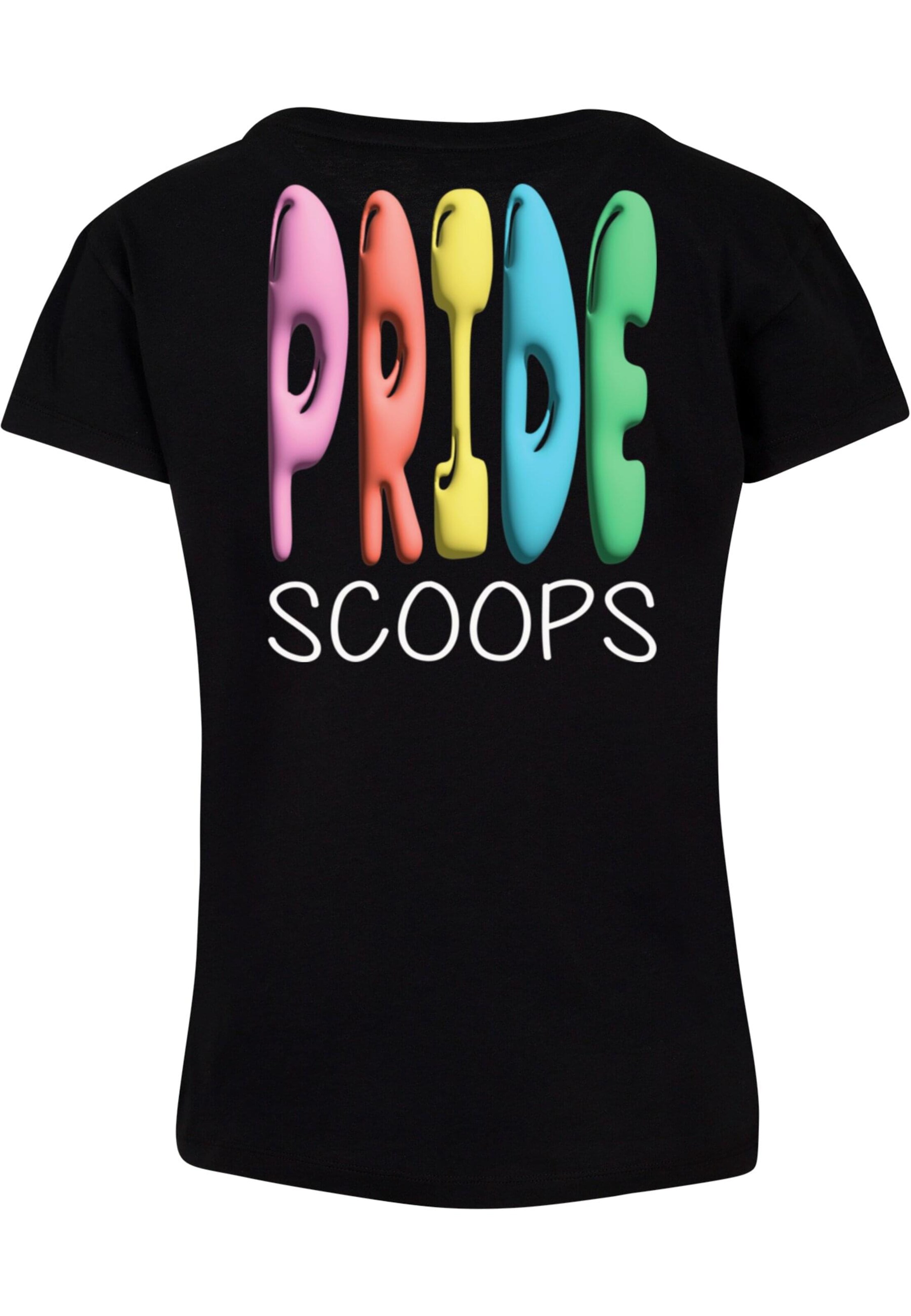 Merchcode T-Shirt 'Pride Scoops' in Schwarz