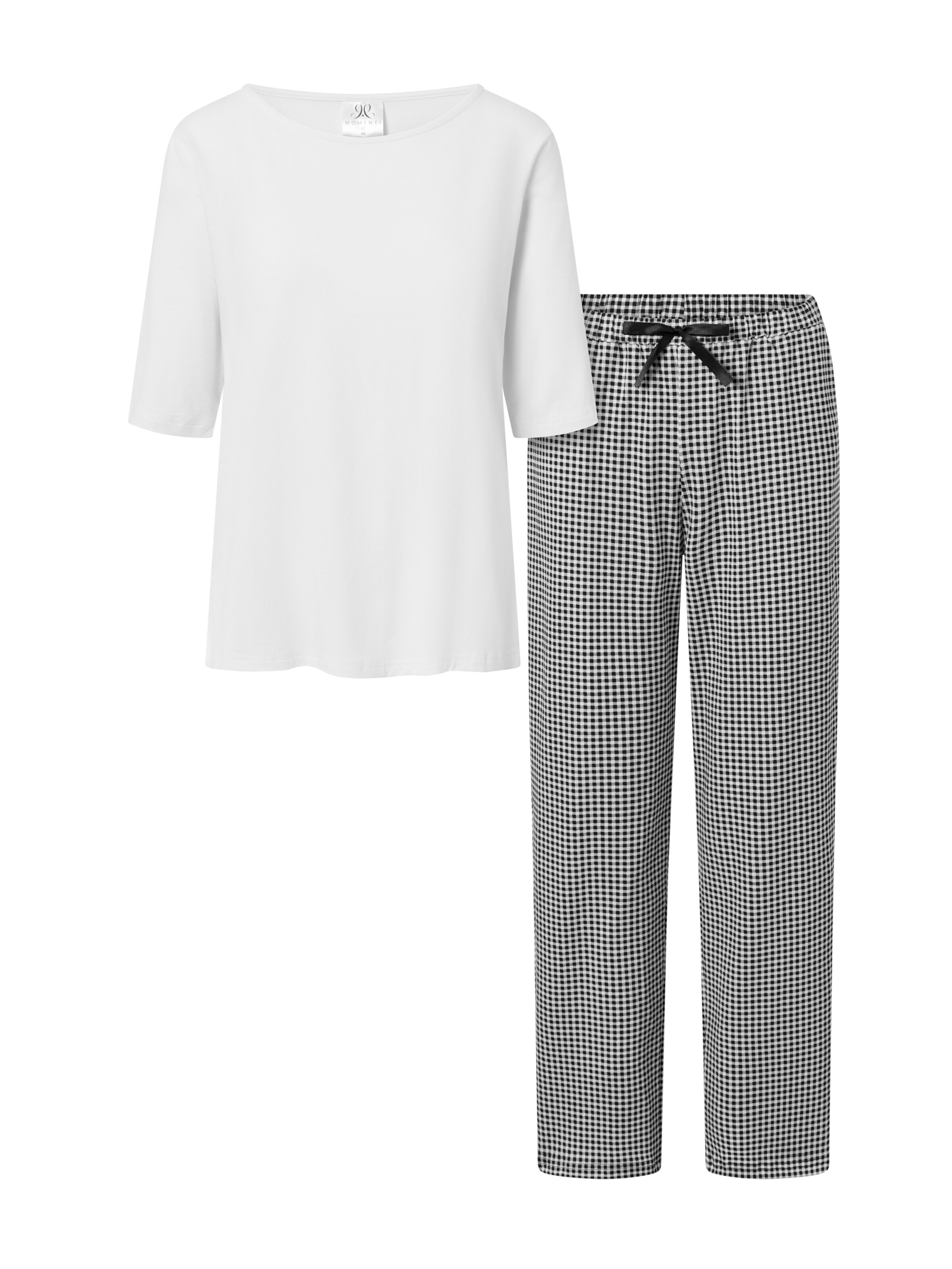 Momenti Per Me - Pijama 'Alexandra' en blanco: frente