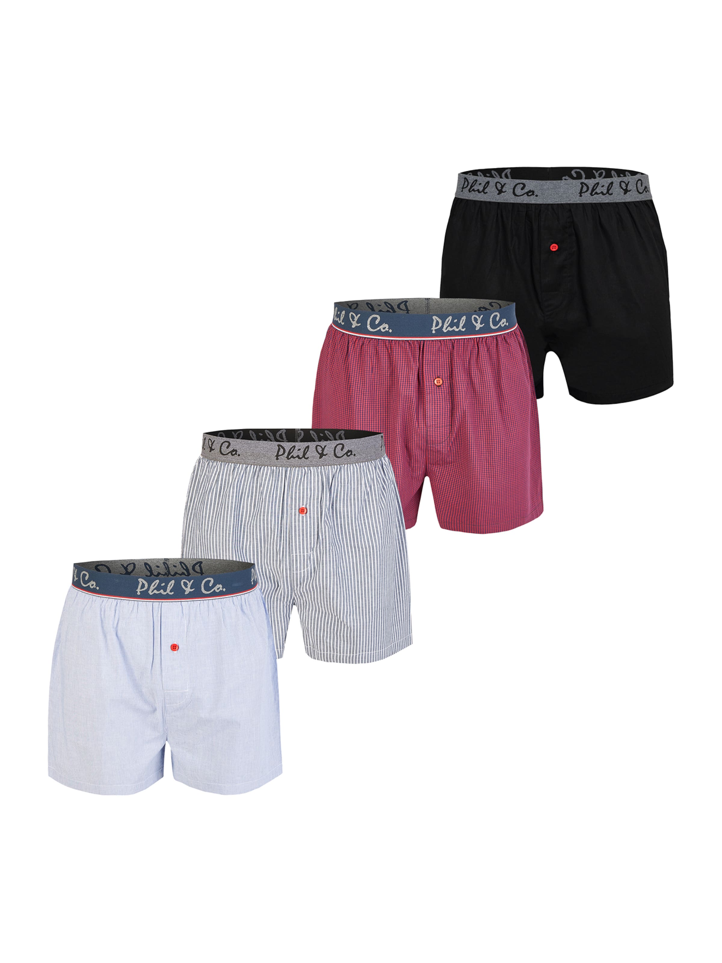 Phil & Co. Berlin Boxershorts in Gemengde kleuren: voorkant