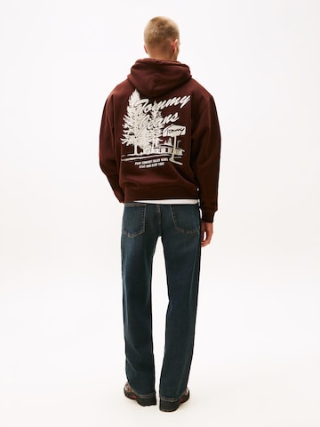 Sweat-shirt Tommy Jeans en marron : devant