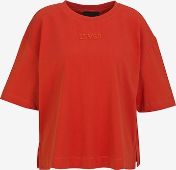 T-shirt ' Petonia Street ' 19V69 ITALIA en orange : devant