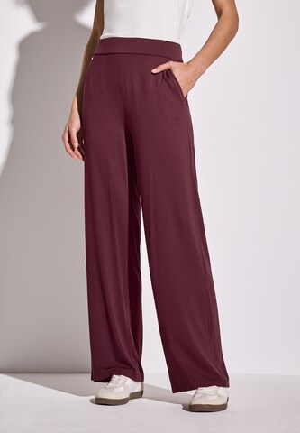 STREET ONE Wide Leg Hose 'Emee' in Rot: Vorderseite