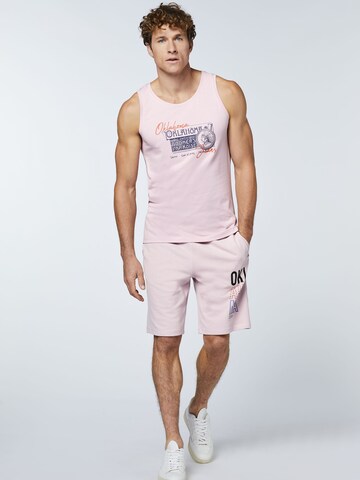 Oklahoma Jeans Regular Bermuda Shorts ' aus Baumwollmix ' in Pink