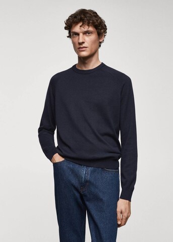 MANGO MAN Pullover 'TEN' in Blau: predná strana