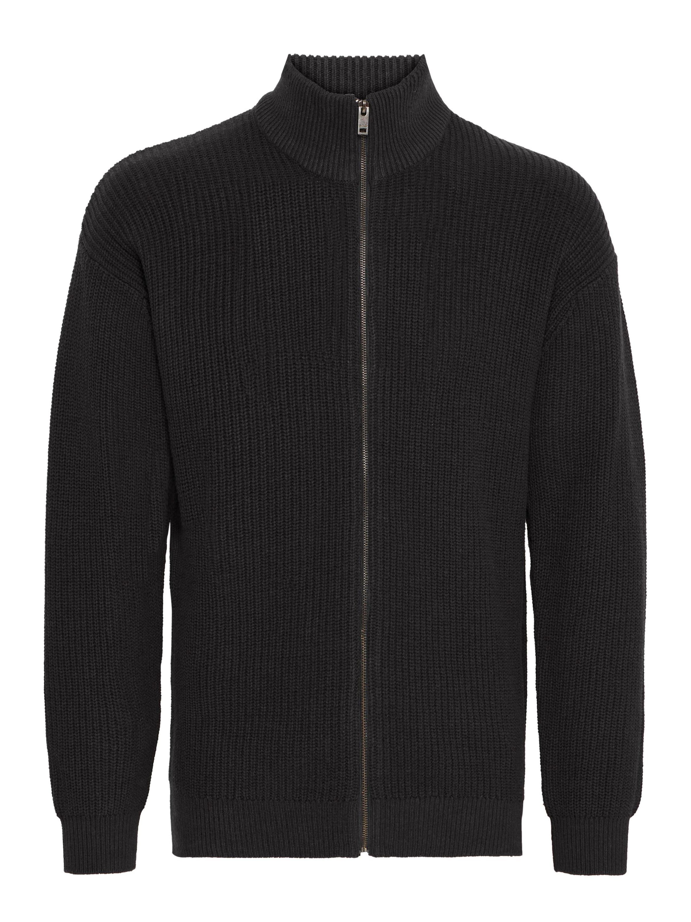 !Solid - Casaco de malha em preto: frente