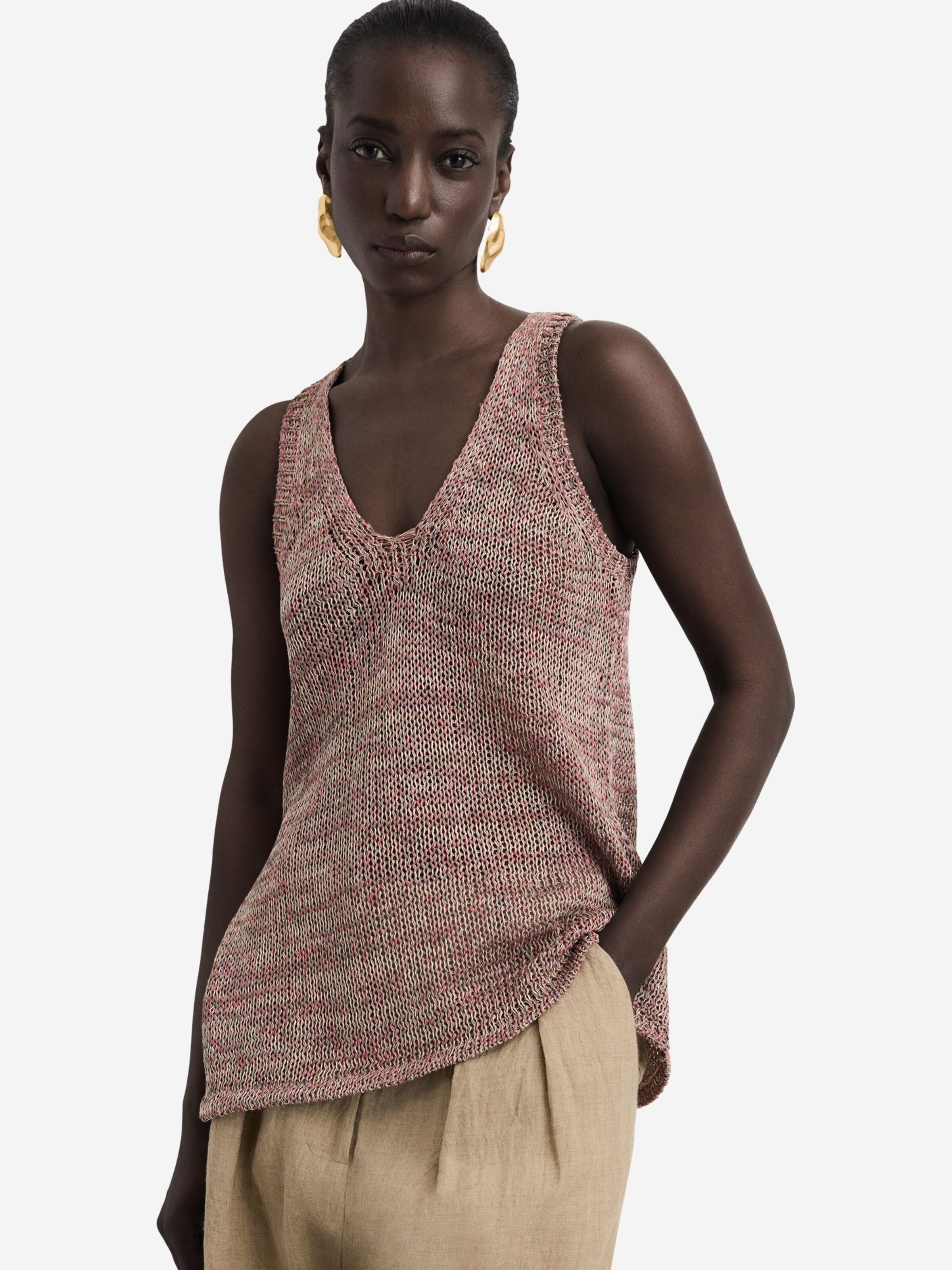 Adolfo Dominguez Top – mix barev: přední strana