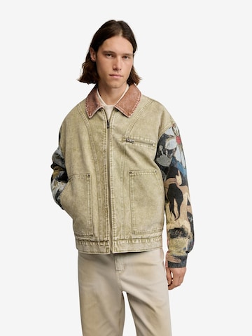 Desigual - Chaqueta de entretiempo en verde: frente