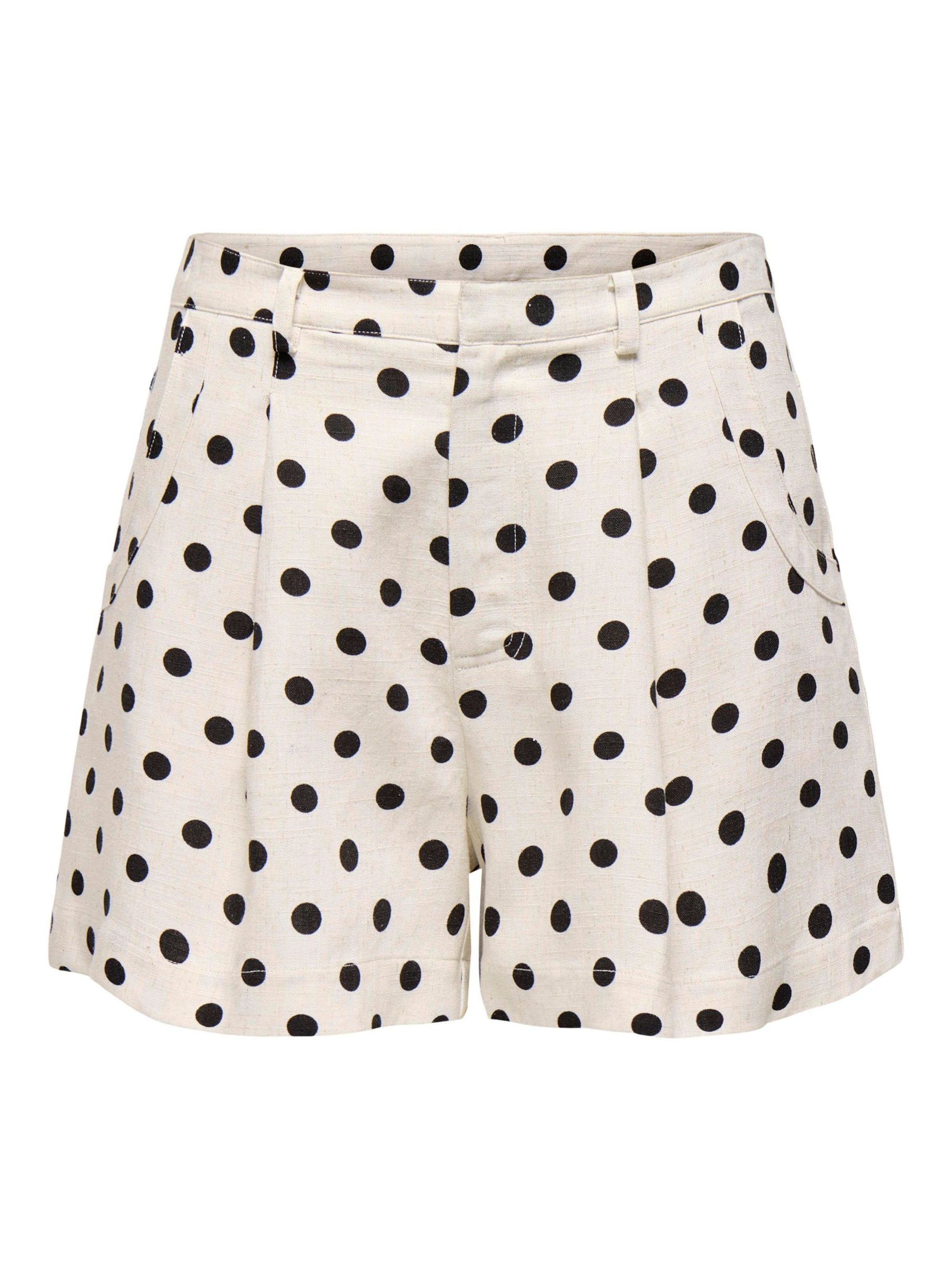 ONLY Bukser med lægfolder 'ONLTamila' i beige: forside