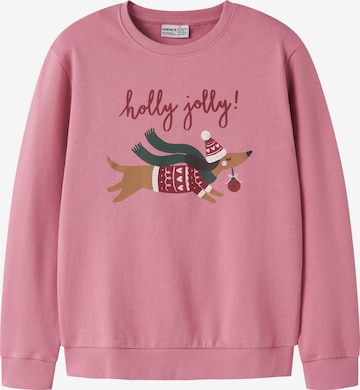NAME IT Sweatshirt 'NKFVertrud' in Pink: front