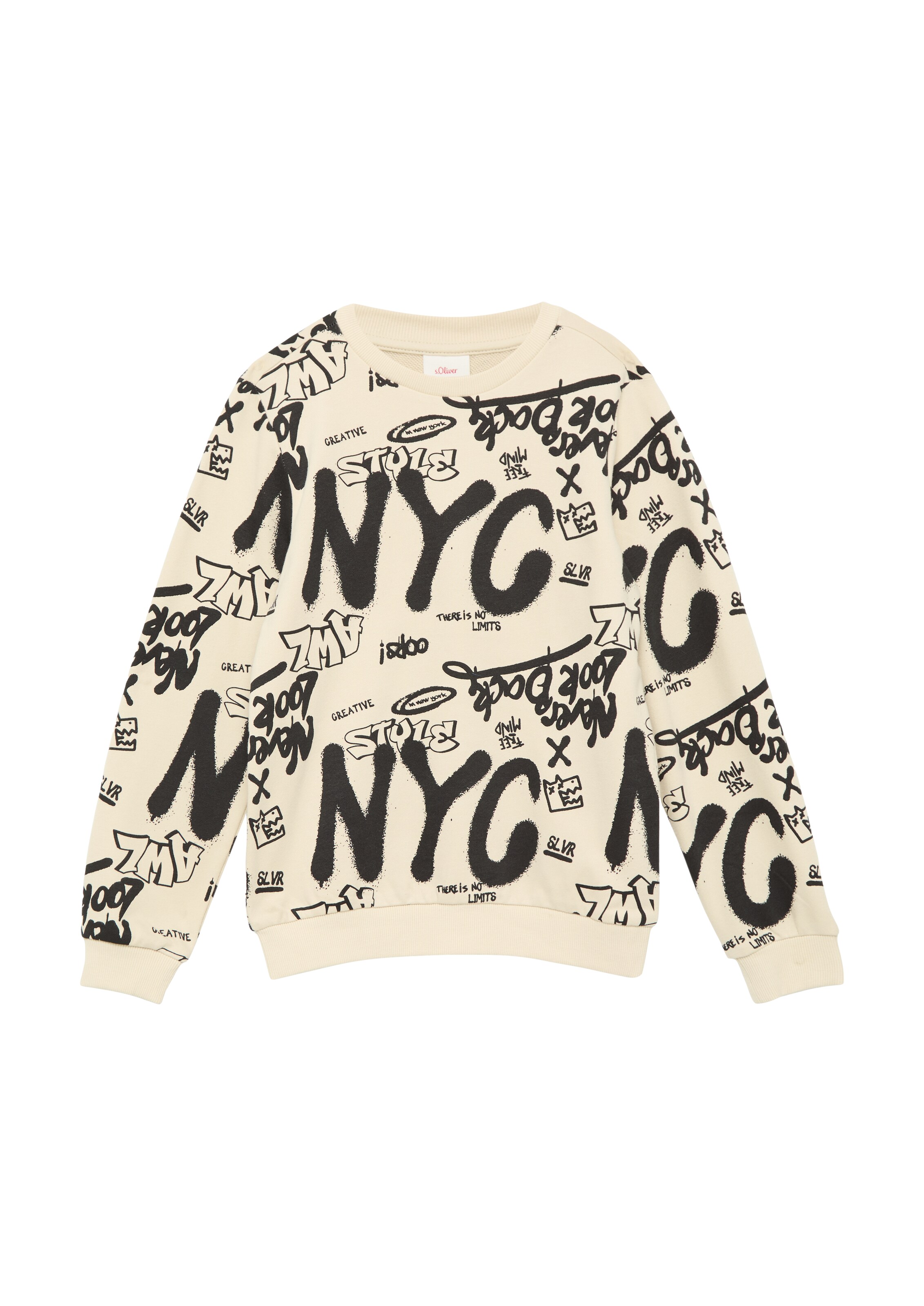 s.Oliver Sweatshirt in Beige: voorkant