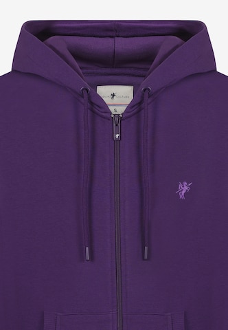 DENIM CULTURE Zip-Up Hoodie 'PEDRO' in Purple