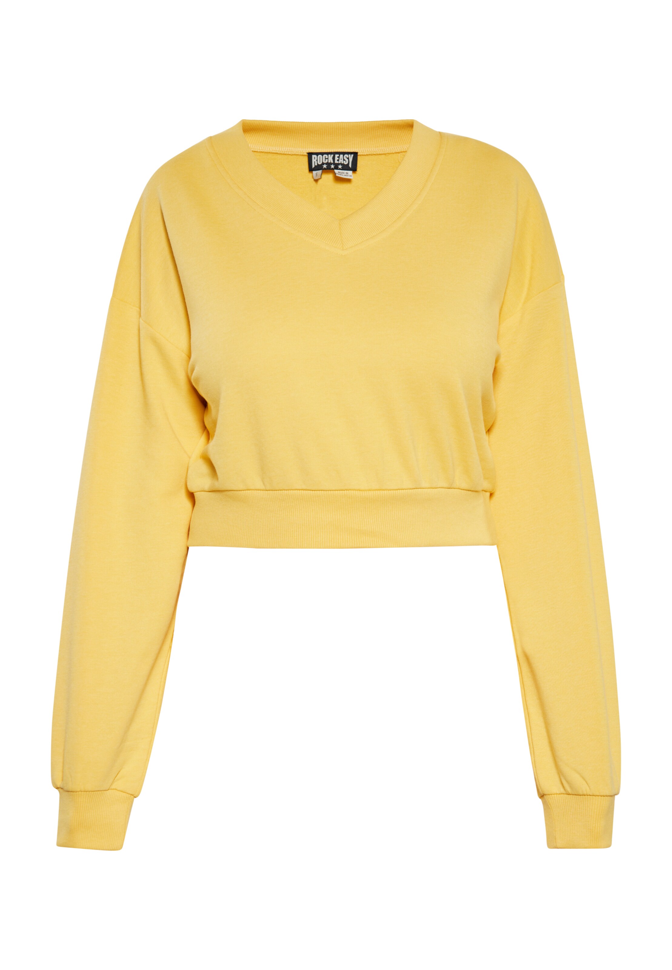 ROCKEASY Sweatshirt in Yellow: front