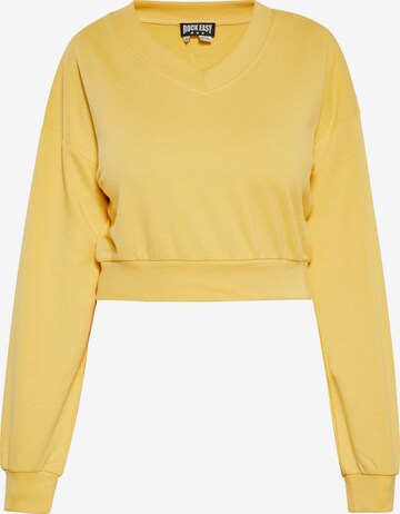 ROCKEASY Sweatshirt in Yellow: front