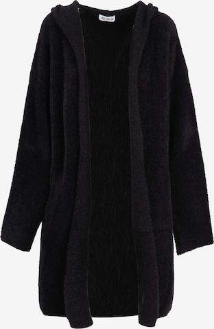 Influencer Pitkä neuletakki värissä musta: etupuoli