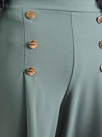 ABOUT YOU Zvonové kalhoty Kalhoty se sklady v pase 'Jessa' – zelená