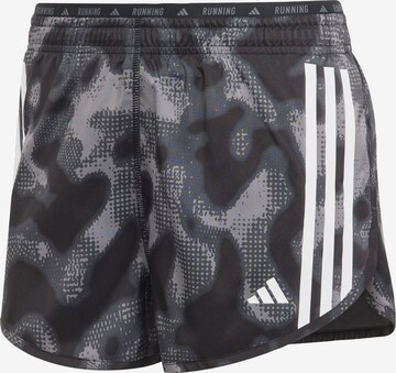 ADIDAS PERFORMANCE Slimfit Sportbroek 'Own the Run' in Grijs: voorkant