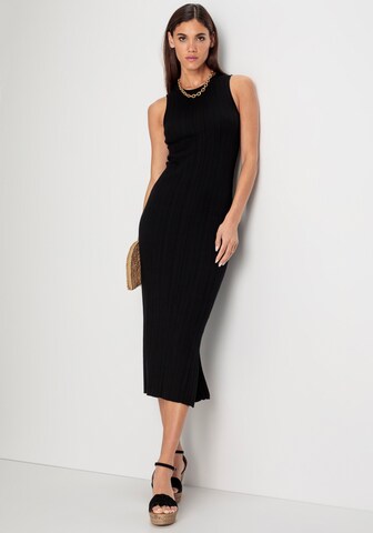 HECHTER PARIS Knitted dress in Black: front