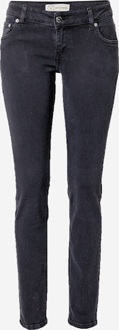 MUD Jeans - Skinny Vaquero en negro: frente