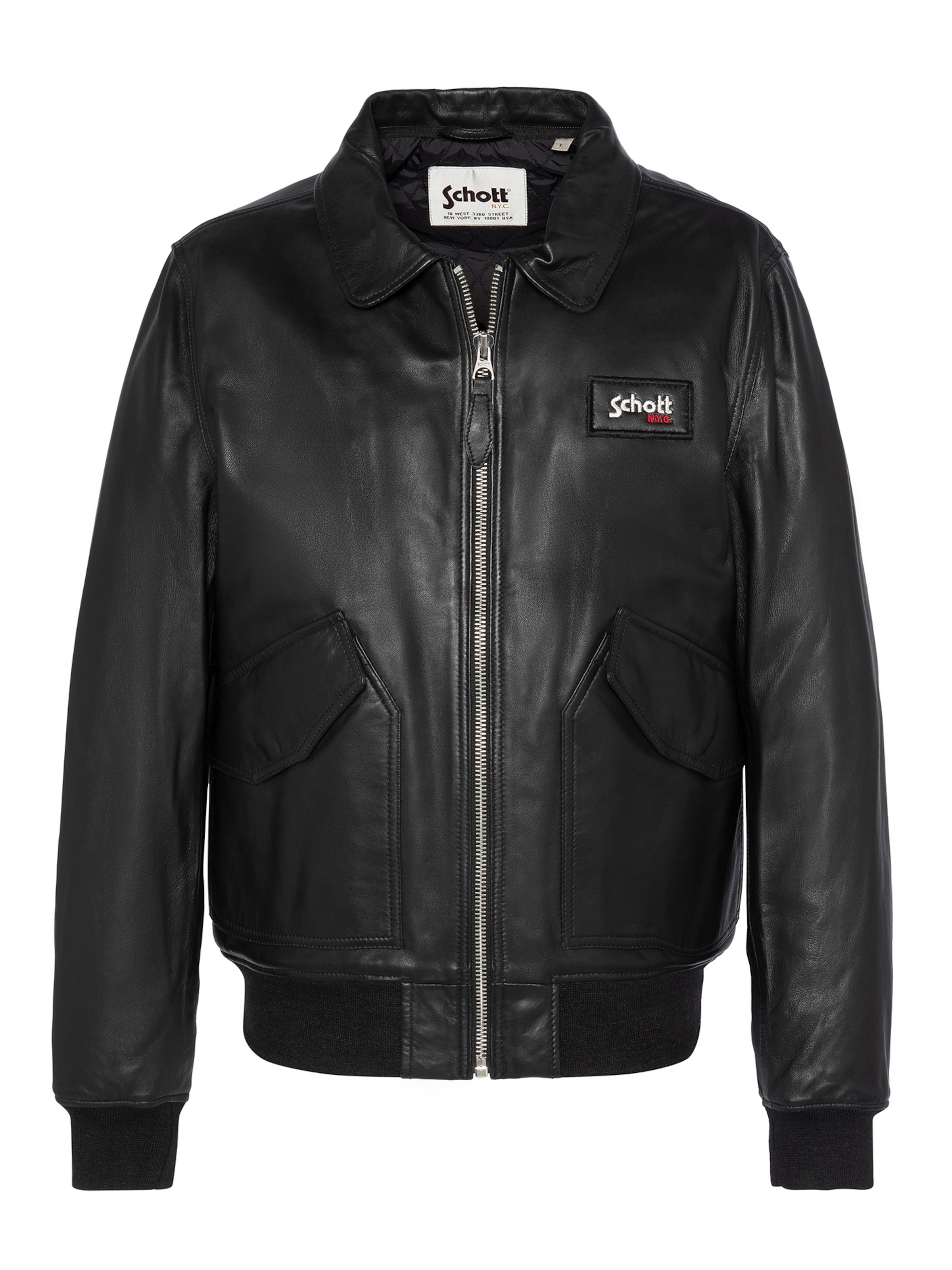 Schott NYC Winter Jacket in Black: front