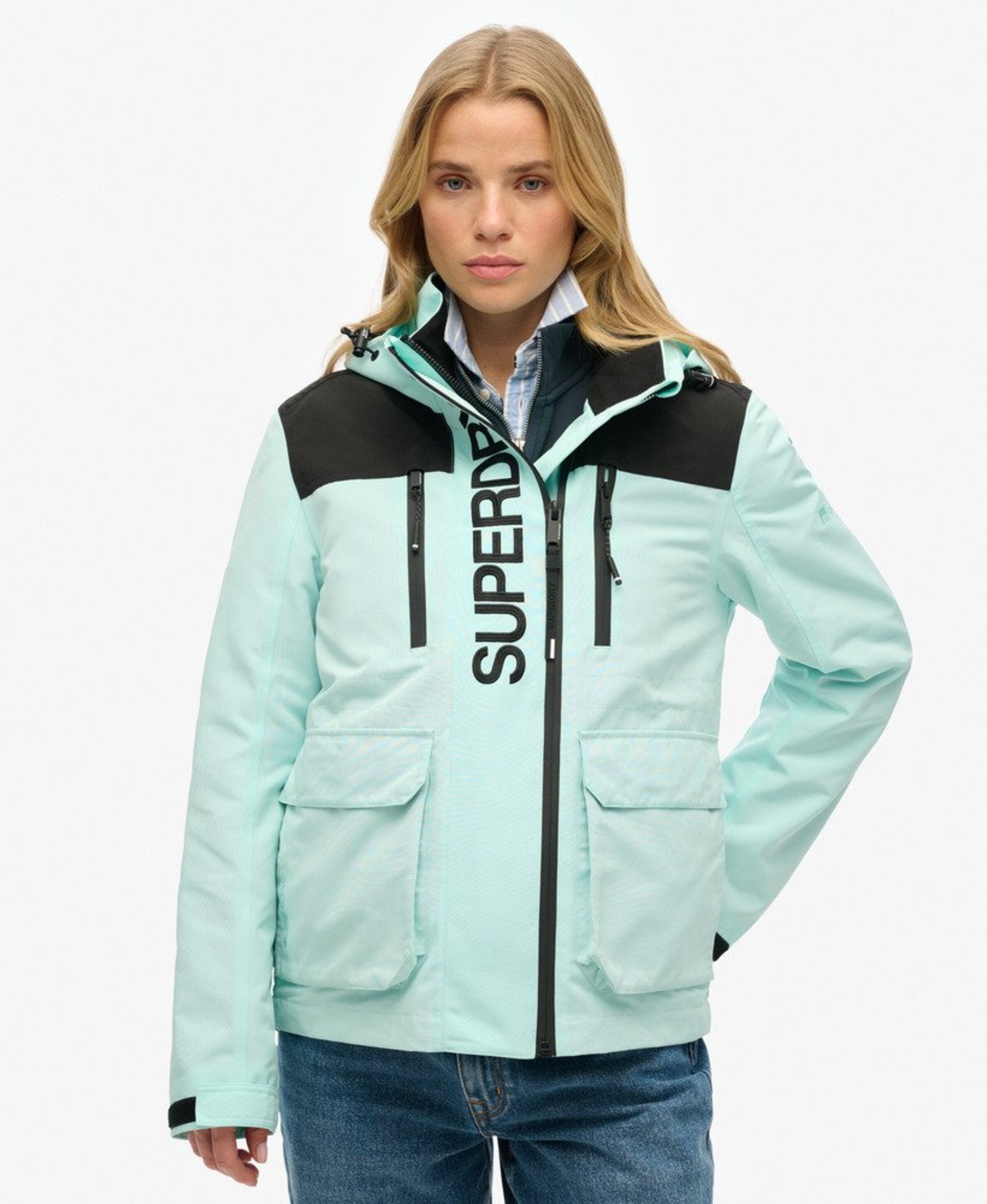 Superdry Performance Jacket 'Ultimate Windbreaker' in Blue: front