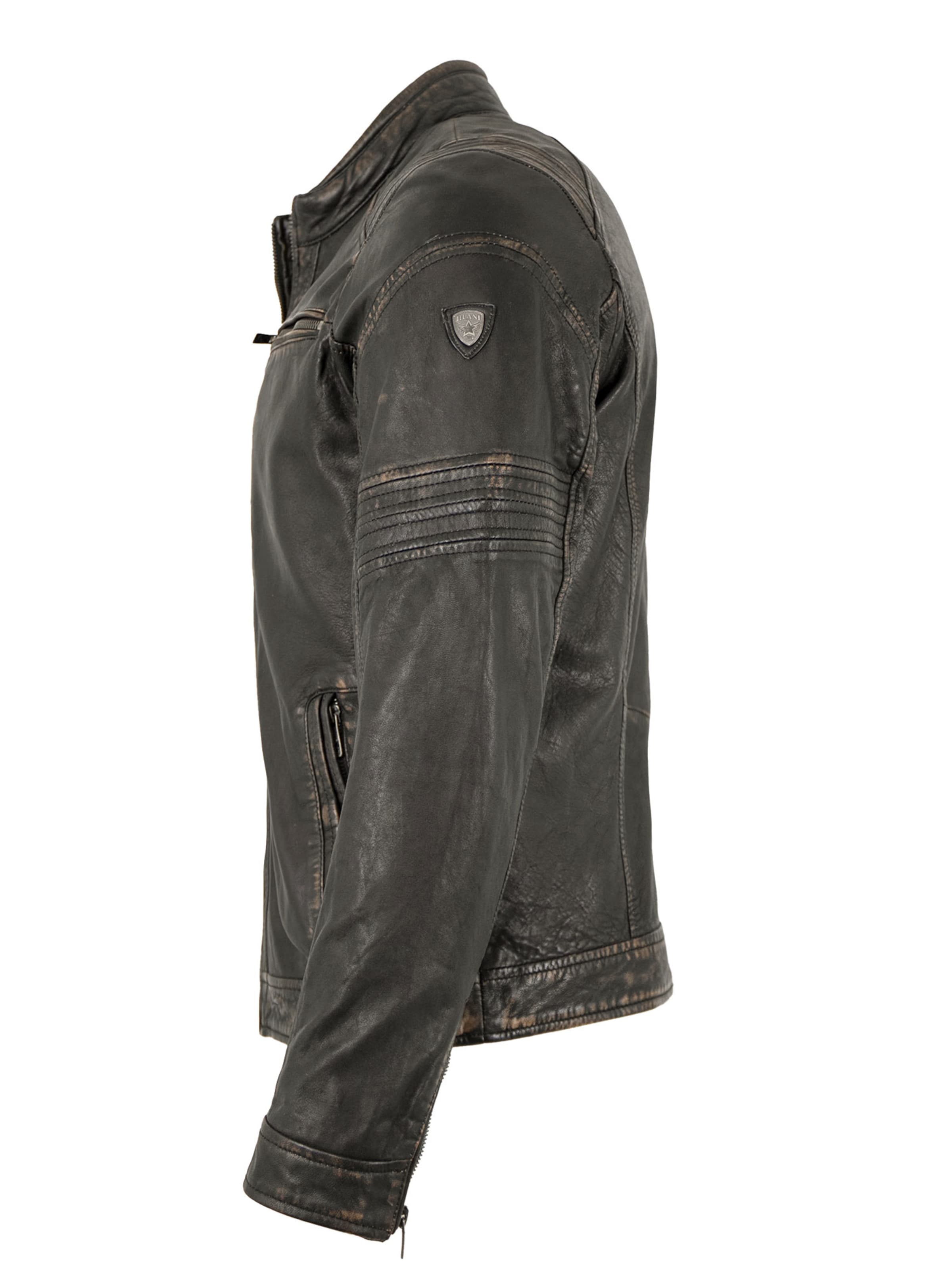 Lederjacken24 Tussenjas 'Stantfort / Sandford' in Zwart