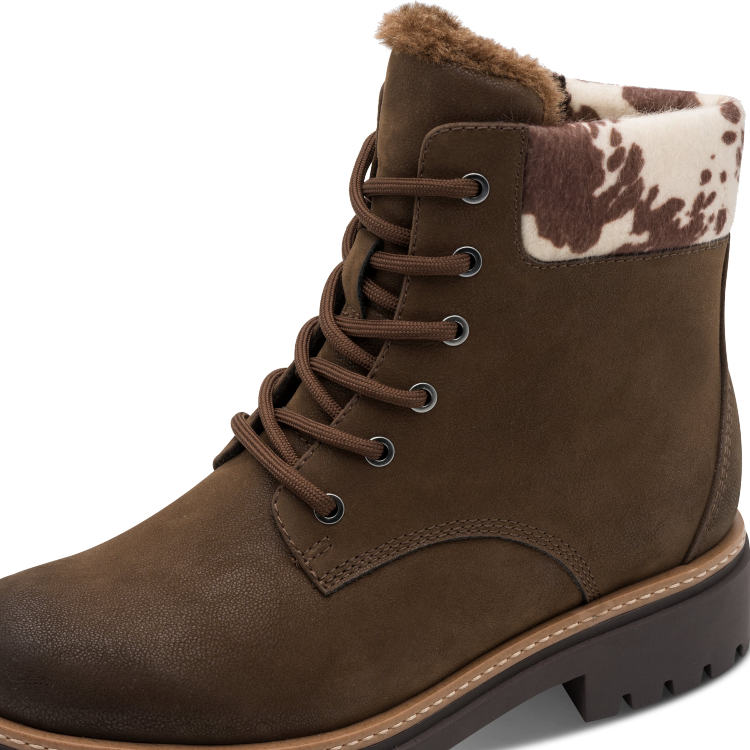 MARCO TOZZI Lace-Up Ankle Boots in Brown