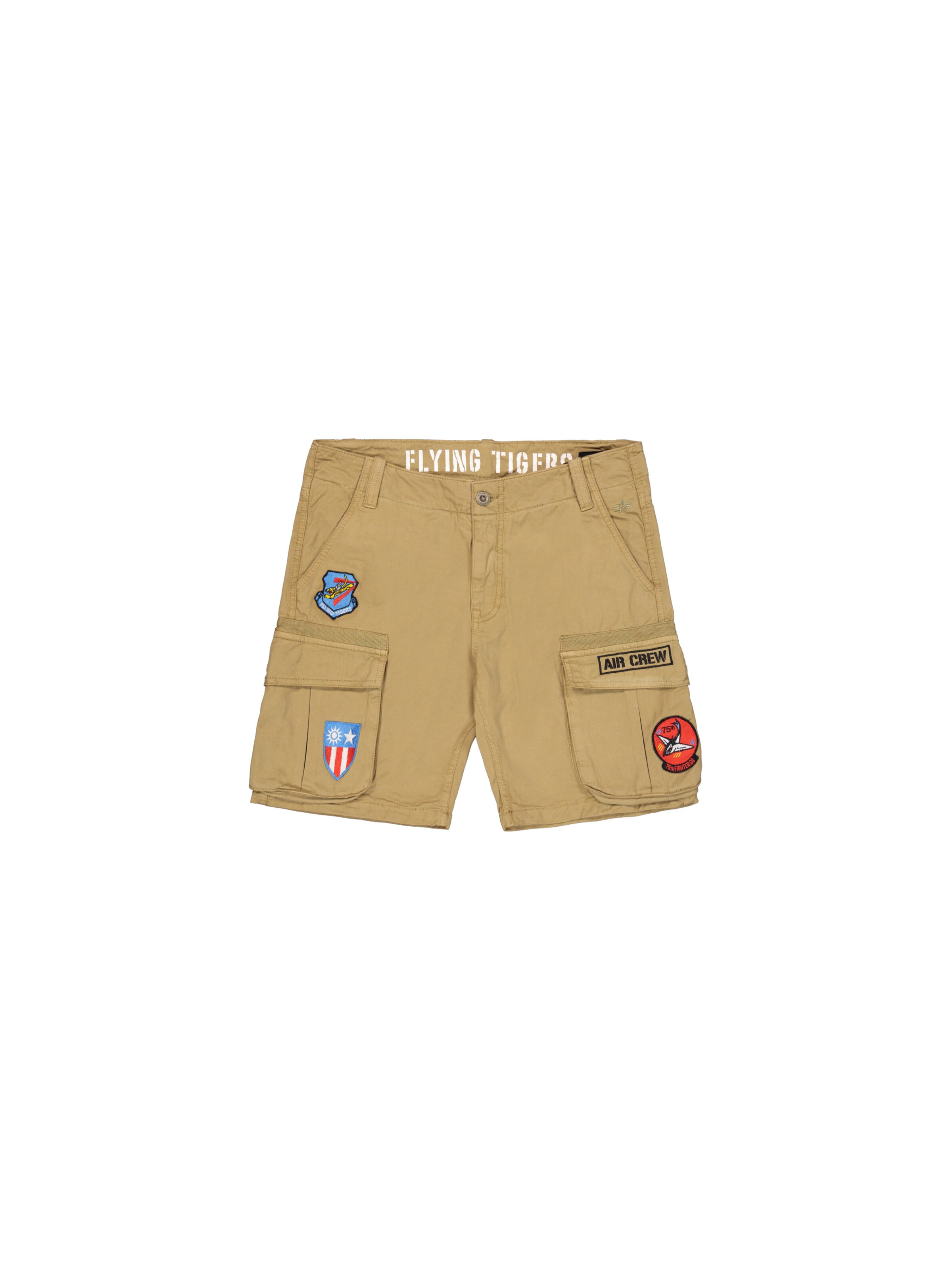 ALPHA INDUSTRIES Slimfit Cargobyxa 'Flying Tigers' i beige: framsida