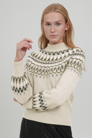 b.young Sweater 'BYOLIKA JACQUARD' in Grey: front