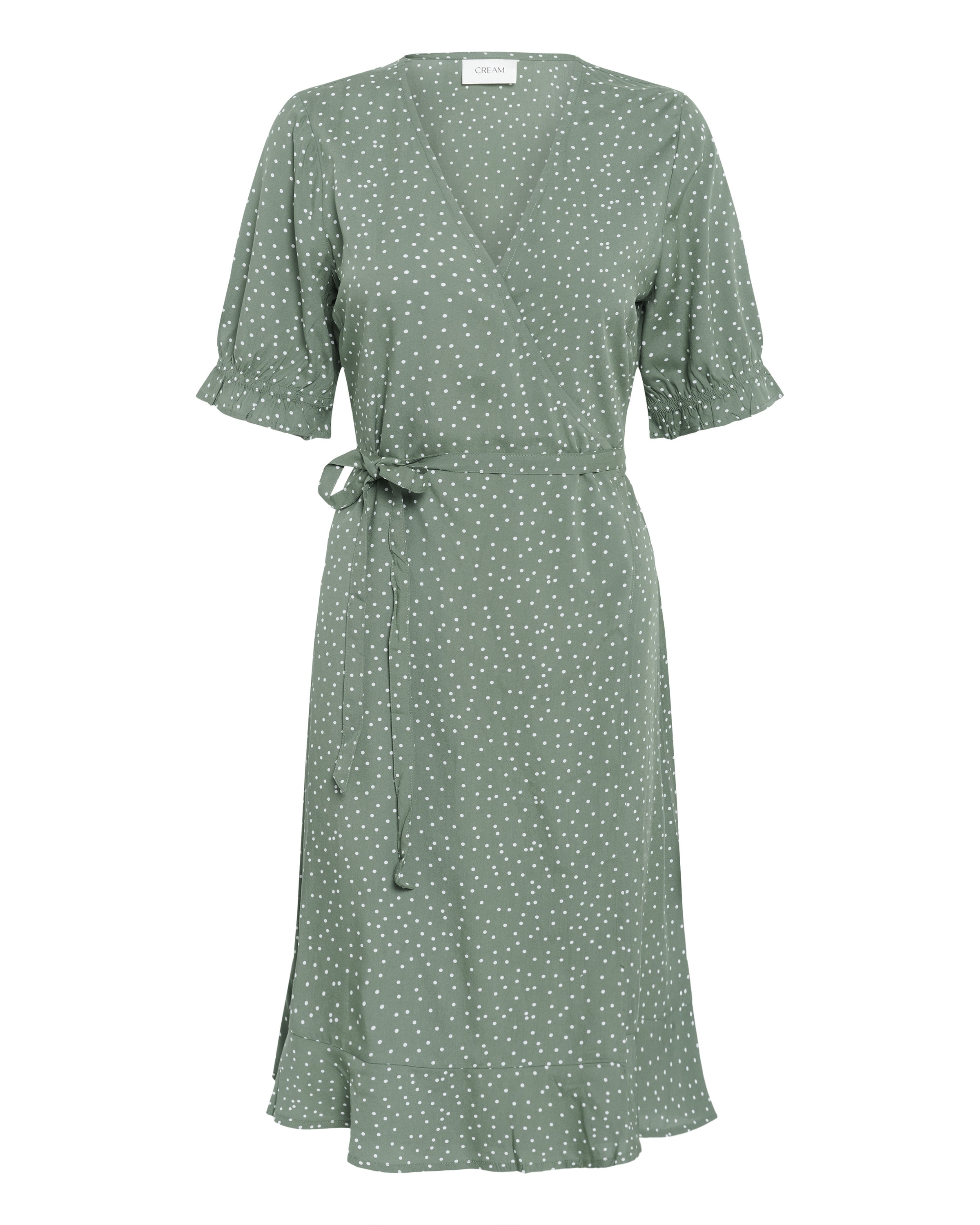 Robe 'Tiah' Cream en vert : devant