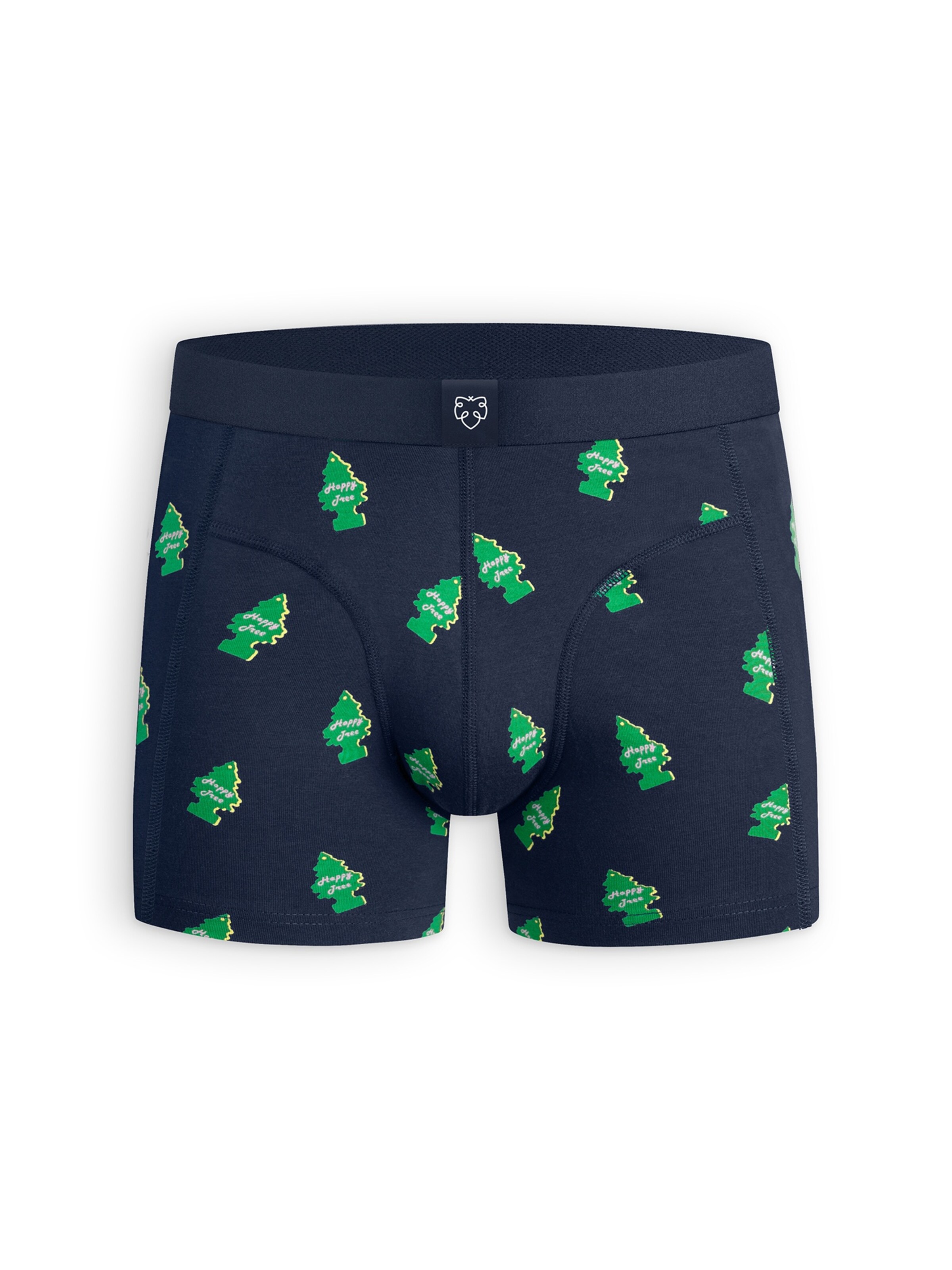 A-dam Boxer shorts 'HAPPY-TREES' in Blue: front