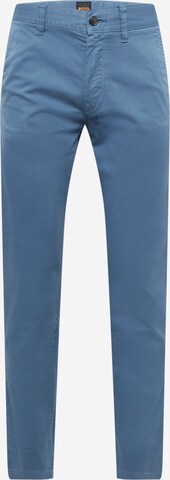 BOSS Chino 'Taber' in Blauw: voorkant