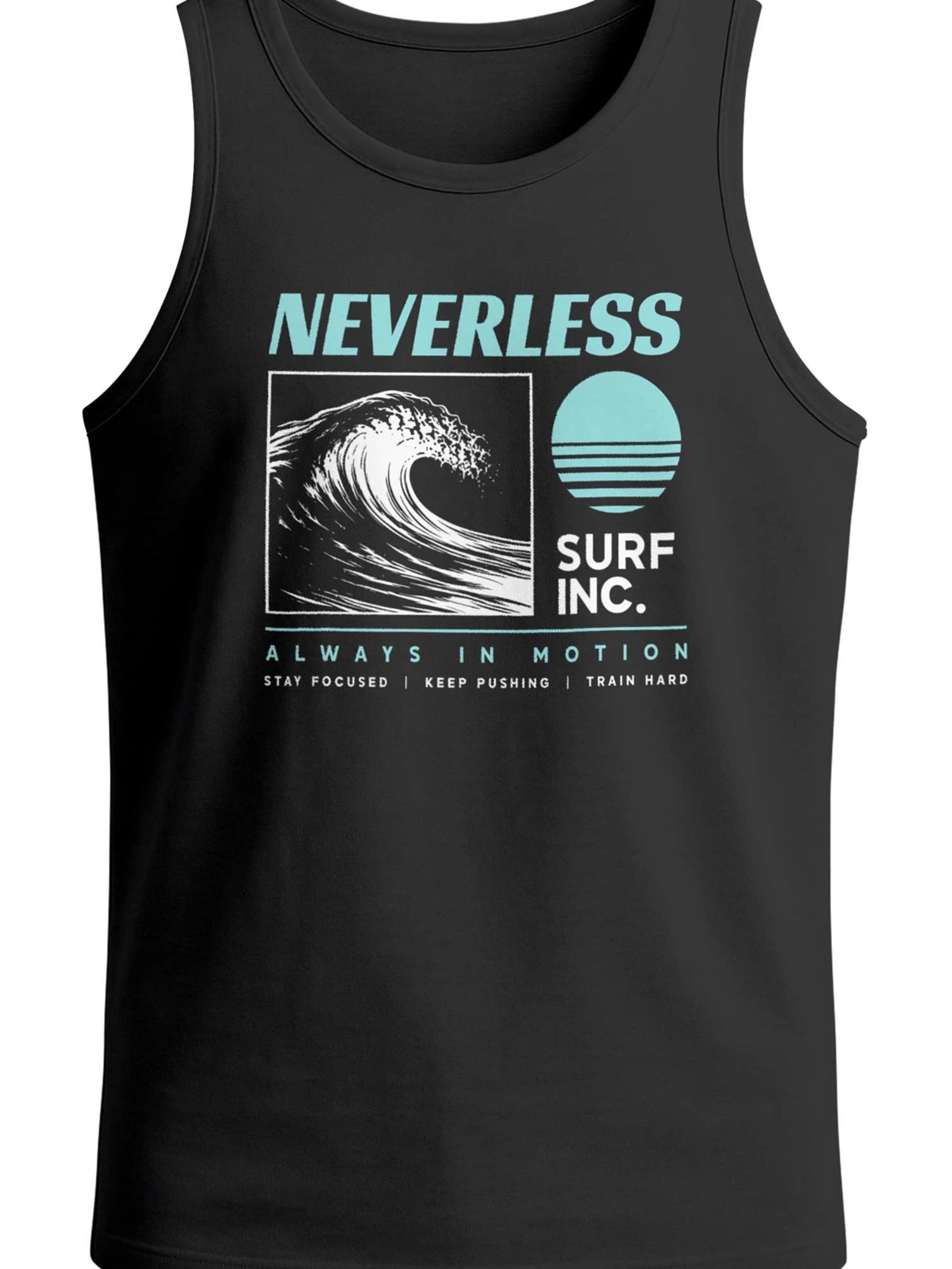 Neverless Shirt 'Surf inc wave' in Blue: front