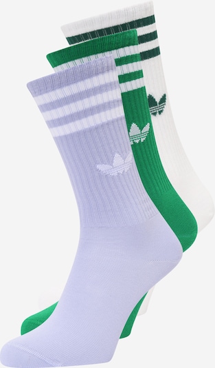 ADIDAS ORIGINALS Socken 'SOLID CREW' in grün / lila / weiß, Produktansicht