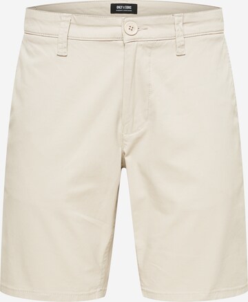 Only & Sons Chino 'Cam' in Grijs: voorkant