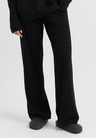 Chinti & Parker Zvonové kalhoty Kalhoty 'Pure Cashmere' – černá: přední strana