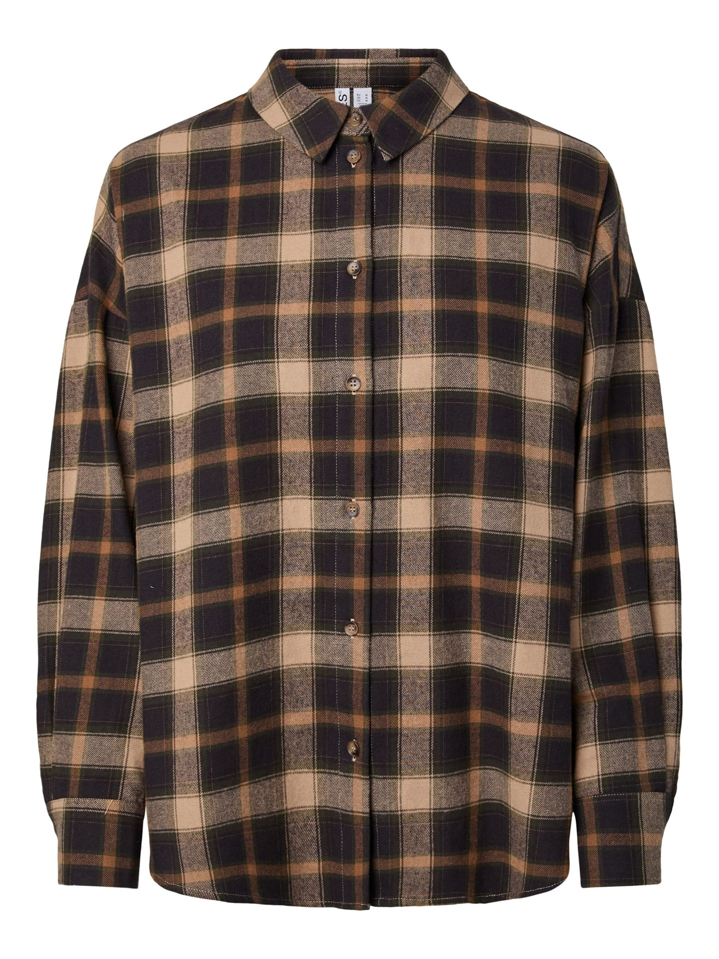PIECES Blouse 'PCJane' in M in Brown / Cappuccino / Black, Item view