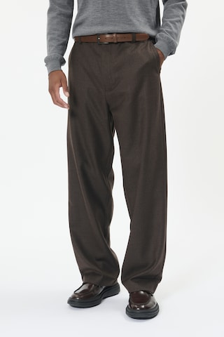 Matinique Wide Leg Lærredsbukser i brun: forside