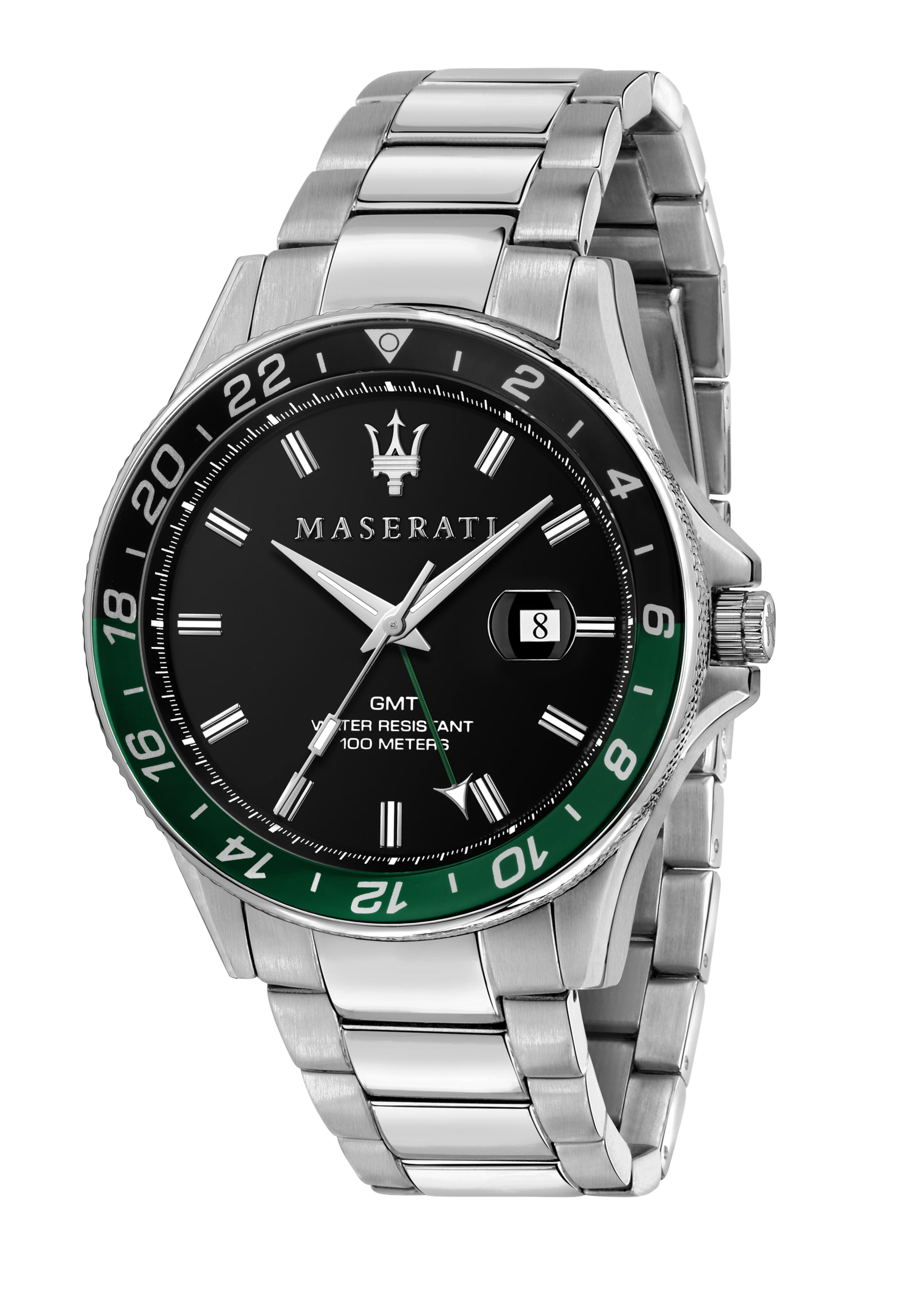 Maserati Uhr in Silber: Vorderseite