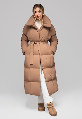 Ombre Winterjas in Bruin