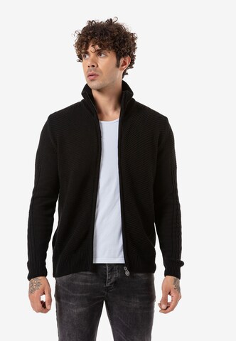 Redbridge Knit Cardigan 'Grays' in Black: front