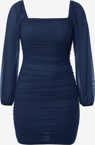 Imily Bela Рокля в синьо: отпред