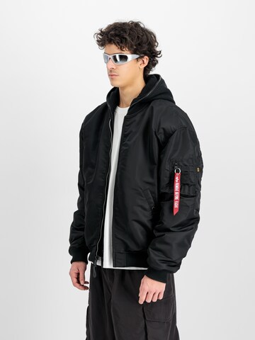 ALPHA INDUSTRIES - Chaqueta de entretiempo 'MA-1 D-Tec Studio LW' en negro: frente