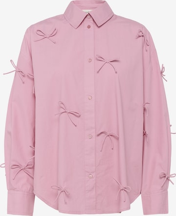 SOAKED IN LUXURY Blouse 'Joa' in Roze: voorkant