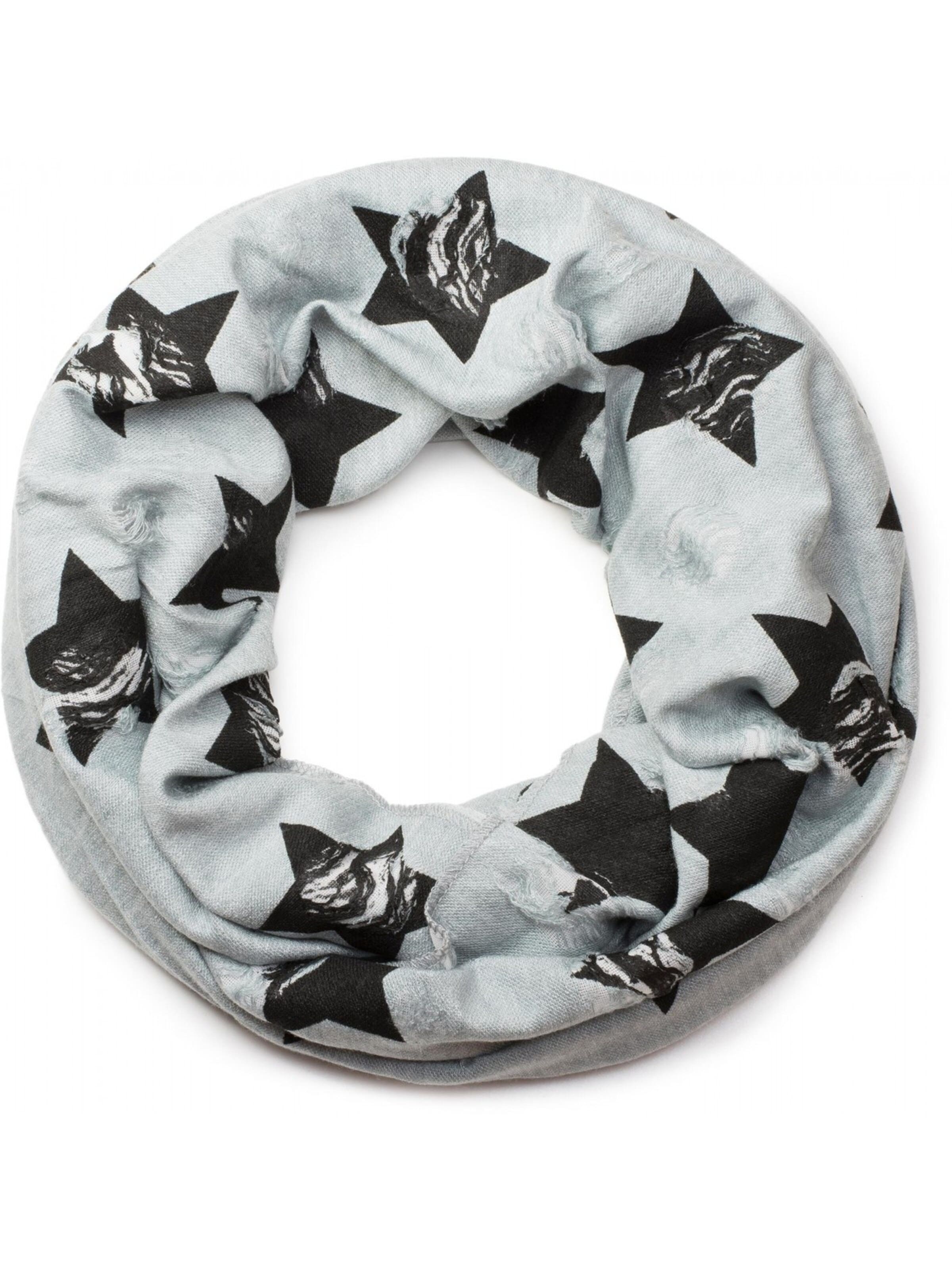 styleBREAKER Schlauchschal 'Loop Schal mit Sterne und Punkte Muster'‌‌‌‌‌‌‌‌‌ in Blau: Vorderseite