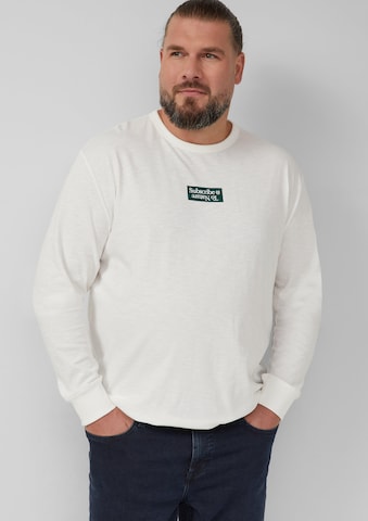 s.Oliver Men Big Sizes Sweatshirt in Weiß: Vorderseite