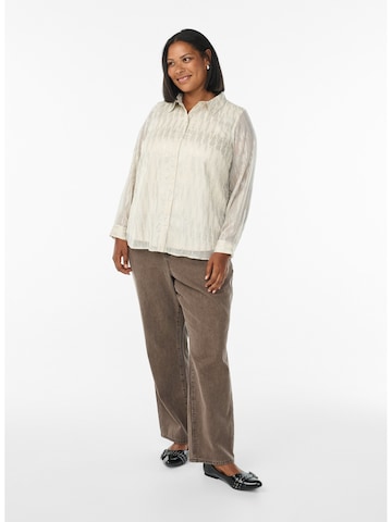 Zizzi Blouse 'CAFANIA' in Beige