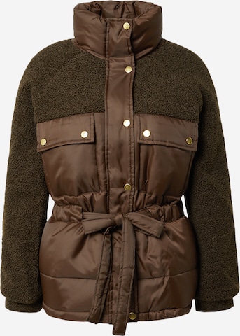 Veste mi-saison 'Sherpa' Urban Classics en marron : devant