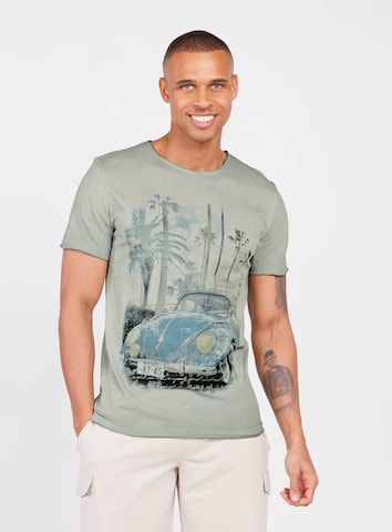 Key Largo Μπλουζάκι 'PALM BEACH' σε πράσινο: μπροστά
